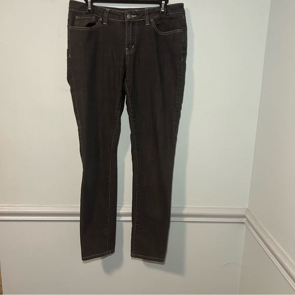 PrAna Dark Gray Mid-Rise Straight Leg Denim Jeans Size 8 - Picture 1 of 8